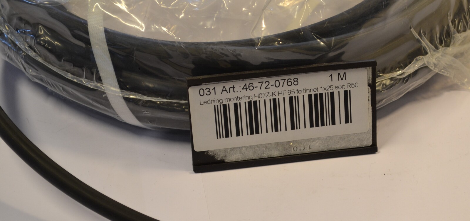 Cable H07Z-K HF 95 1x25 black R50